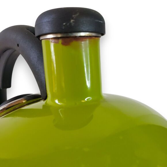 Sur La Table Whistling Tea Kettle - Apple Green Enamel - Preowned / Chipped - Picture 10 of 12